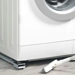 2 st Tvättmaskinsställ Mobilt Verktyg Kylskåpsbas Mobil Rullställ Kylskåpshylla Hjul Svart