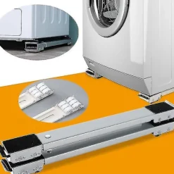 2 st Tvättmaskinsställ Mobilt Verktyg Kylskåpsbas Mobil Rullställ Kylskåpshylla Hjul Svart