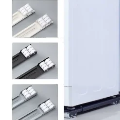 2 st Tvättmaskinsställ Mobilt Verktyg Kylskåpsbas Mobil Rullställ Kylskåpshylla Hjul Svart