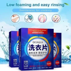 Hot 40 st Tvättmedel Ark Stark Dekontaminering Mjukgör Kläder Skonsamma Superkoncentrerade Tvättabletter för Tvättmaskin