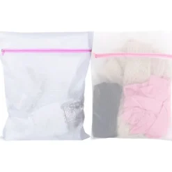 Sale 2 st Tvättnät för Tvättmaskin, Rese-tvättpåse Set för Torktumlare, Hållbara Tvättnät för Fintvätt, BH:ar, Underkläder, Portabel M 40cmx50cm