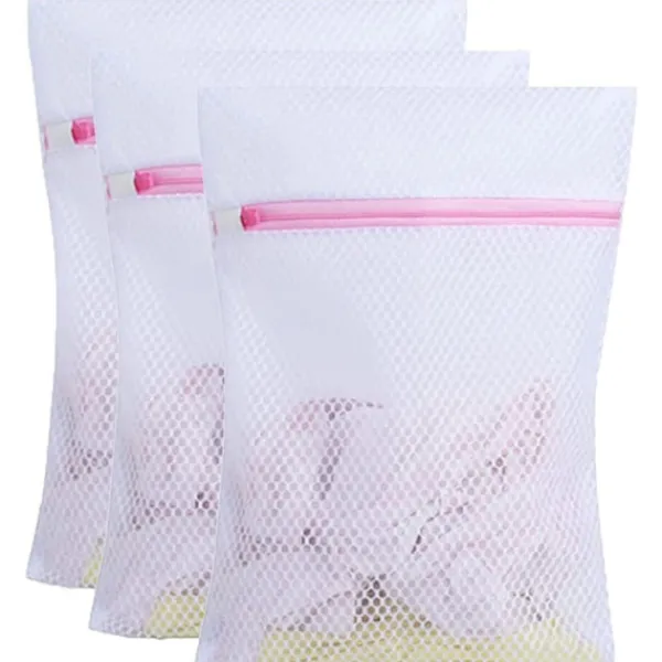 Outlet 3 st tvättpåsar för att skydda dina olika kläder, skor, strumpor, behåar, underkläder_yux 23*30cm