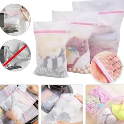 Outlet 3 st tvättpåsar för att skydda dina olika kläder, skor, strumpor, behåar, underkläder_yux 23*30cm