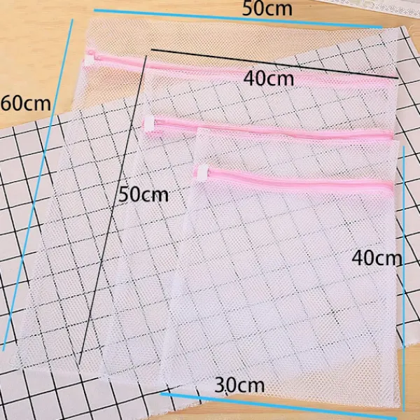 Outlet 3 st tvättpåsar för att skydda dina olika kläder, skor, strumpor, behåar, underkläder_yux 23*30cm