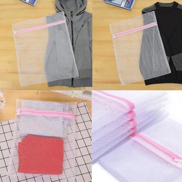 Outlet 3 st tvättpåsar för att skydda dina olika kläder, skor, strumpor, behåar, underkläder_yux 23*30cm