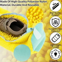 Hot 2 st tvättpåsar för skor, skorengöringspåse med dragkedja, tvättpåse för skor, återanvändbar, lätt och bärbar