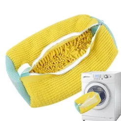 Discount 1 st Tvättsäck för skor i bomull - Tvättnät med fluffiga fibrer för enkel smutsborttagning - Anti-deformationssäck för skor och kläder