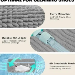 Clearance 2 st Tvättskopåsar för Tvättmaskin och Torktumlare, Återanvändbar Skopåse för Rengöring blå blue