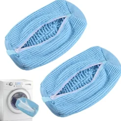 Clearance 2 st Tvättskopåsar för Tvättmaskin och Torktumlare, Återanvändbar Skopåse för Rengöring - FQ blue[f]