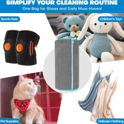 Clearance 2 st Tvättskopåsar för Tvättmaskin och Torktumlare, Återanvändbar Skopåse för Rengöring - FQ blue[f]