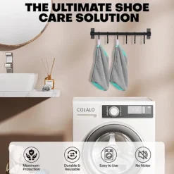 Clearance 2 st Tvättskopåsar för Tvättmaskin och Torktumlare, Återanvändbar Skopåse för Rengöring - FQ blue[f]