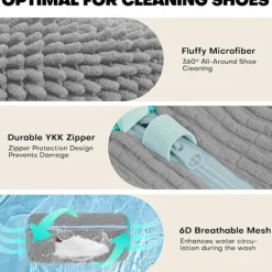 Hot 2 st Tvättskopåsar för Tvättmaskin och Torktumlare, Återanvändbar Skopåse för Rengöring blue