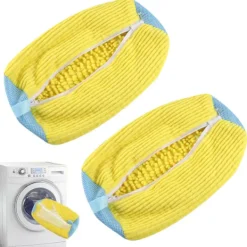 Online 2 st Tvättskopåsar för Tvättmaskin och Torktumlare, Återanvändbar Skopåse för Rengöring_qcx yellow