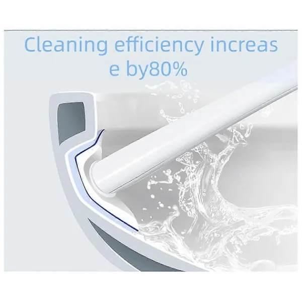 Outlet 60 st Uppgraderad Toalettborste Engångs Toalettrengöringsstav Refiller Skålskrubbare Huvuden