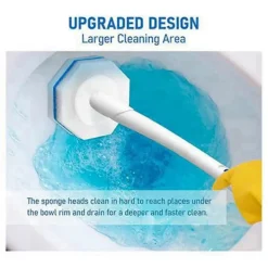 Outlet 60 st Uppgraderad Toalettborste Engångs Toalettrengöringsstav Refiller Skålskrubbare Huvuden