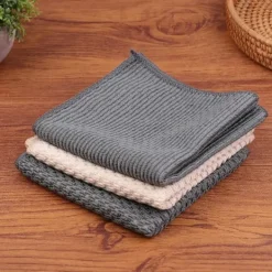 Online 3 st Vattenabsorberande Fyrkantiga Handdukar Kök Bar Rengöringsduk Handduk Te Shop Kaffemaskin Specialtrasor Hushållsrengöring 3PCS A