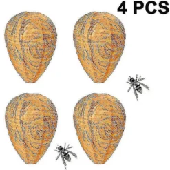 Hot 4 st Vattentäta Getingbo Attrapper Hängande Hornet Avskräckare Falska Tyg Getingbon Giftfria Bi Attrapper [DB] 4 st 4pcs