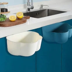 Sale 2 ST Väggmonterade Molnformade Soptunnor Hushållskök Avfallsbehållare För Kontor blå