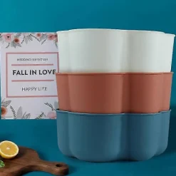 Sale 2 ST Väggmonterade Molnformade Soptunnor Hushållskök Avfallsbehållare För Kontor blå