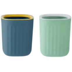 Outlet 2 st 15x12,5 cm Liten Skrivbords Papperskorg Mini Papperskorg Kontor Mini Papperskorg Kök Liten Papperskorg för Hem Vardagsrum Kök Sovrum Badrum