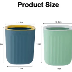 Outlet 2 st 15x12,5 cm Liten Skrivbords Papperskorg Mini Papperskorg Kontor Mini Papperskorg Kök Liten Papperskorg för Hem Vardagsrum Kök Sovrum Badrum