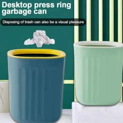 Outlet 2 st 15x12,5 cm Liten Skrivbords Papperskorg Mini Papperskorg Kontor Mini Papperskorg Kök Liten Papperskorg för Hem Vardagsrum Kök Sovrum Badrum