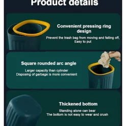 Outlet 2 st 15x12,5 cm Liten Skrivbords Papperskorg Mini Papperskorg Kontor Mini Papperskorg Kök Liten Papperskorg för Hem Vardagsrum Kök Sovrum Badrum