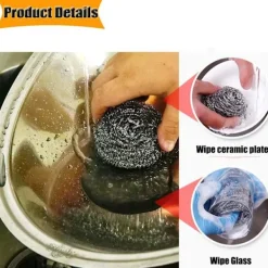 Clearance 20 STK Rostfritt Stål Svamp Rengöringskulor Köksredskap