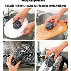 Clearance 20 STK Rostfritt Stål Svamp Rengöringskulor Köksredskap