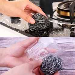 Clearance 20 STK Rostfritt Stål Svamp Rengöringskulor Köksredskap