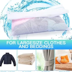 Hot 4 Stora Tvättnätspåsar, 50cm*60cm för Tvättmaskin Kläder Smutsiga Kläder Torktumlare Nät Skydd