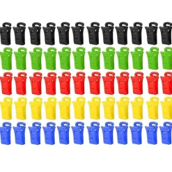 Hot 60 Strumpklämmor för Tvättmaskin och Torktumlare, Strumpklämmor med Krokar, Strump Hållare Tvättmaskin, DirBY V Multicolor