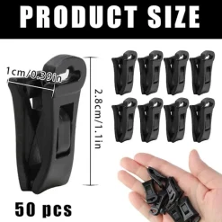 Discount 50 Strumpklämmor för Tvättmaskin och Torktumlare, Klämmor för Tvätten, Strumpklämmor, Handduksklämmor för Tvätten black