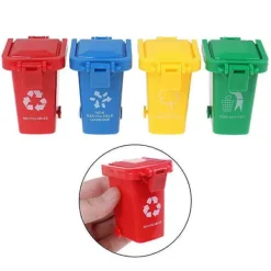 Clearance 4 st/set Mini Soptunna Papperskorg Papegoja Intelligens Träningsleksaker Husdjursmaterial