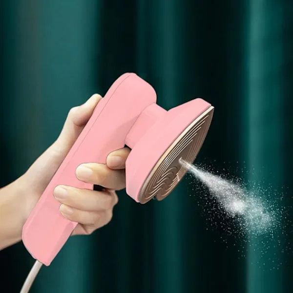 Online 1 styck (Rosa) Bärbar Mini Strykjärn, Handhållen Ångstrykjärn,