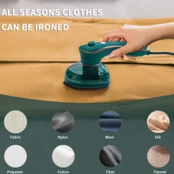 Online 1 stycke (Grön) Bärbar Handhållen Strykjärn, Mini Handhållen Ångstrykjärn