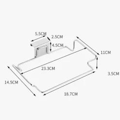 Discount 1 stycke (Silver) Hängande Soppåsehållare Rostfritt Stål, Över