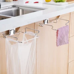 Discount 1 stycke (Silver) Hängande Soppåsehållare Rostfritt Stål, Över