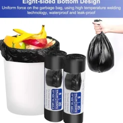 Hot 100 Stycken Biologiskt Nedbrytbara Sopsäckar 30 Liter Förtjockning, Engångs Toalettpåse för Portabla Toaletter, Camping, Vandring, Resor