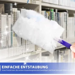 Clearance BästaGåva 50 stycken dammvippor, dammtrasor, refill-paket för Swiffer, mikrofiber dammvippa med 2 handtag för damm smuts bil