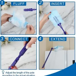 Outlet 40 stycken dammvippor, engångsdammvippor kompatibla med