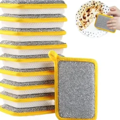 Discount 10 stycken disksvampar, dubbelsidig köksduk, multifunktionssvamp, diskrengöringsmatta, köksdiskrengöringsverktyg 10pcs