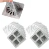Best 100 Stycken Dusch Hårfångare Hårda Träningsdekaler Hår Avloppsdekaler Avlopp Hårfångare, Fyrkantiga Golvbrunnsdekaler