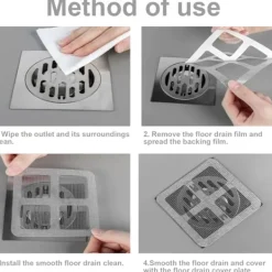 Best 100 Stycken Dusch Hårfångare Hårda Träningsdekaler Hår Avloppsdekaler Avlopp Hårfångare, Fyrkantiga Golvbrunnsdekaler