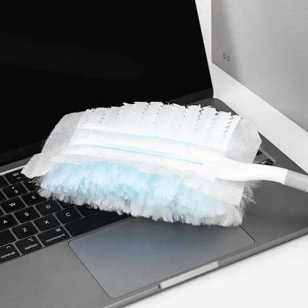 Discount OCEAN 20 stycken engångsdammningsverktyg Elektrostatisk dammvippa för rumstädning med 2 handtag för dammning av flera ytor i hemmet, tak och möbler