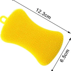 New 4 stycken (gul+blå+grön+rosa) Silikon Skrubbsvamp Disk
