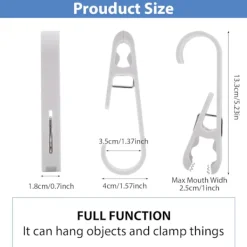 New 4 Stycken Hängande Klämmor Krokar, Tvättkrokar med Klämmor Stövelhängare för Garderob Plast för Badrum Garderob Hattar Handduk Strumpor