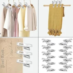 Online 20 stycken metallklädnypor, multifunktionella klädnypor vindtäta