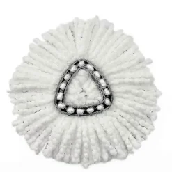 Best BRONZE 1/3/4/6 Stycken Mopphuvuden Kompatibla Med Vileda/o-cedar Mikrofibermopp, Vridbara Mopphuvuden För Golvrengöring [BR] 2PCS white