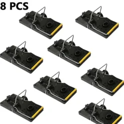 Hot 8 stycken musfällor för inomhus- och utomhusområden - Enkla möbler och återanvändbara musfångare med fjäder, ta bort oönskade skadedjur från huset